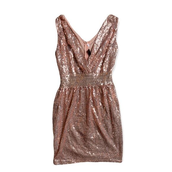 Sujan Dresses & Skirts - Sujan SZ S NWT Rose Gold sequin dress